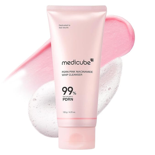 medicube Facial Cleanser PDRN Marshmallow Whip Cleanser | Deep Cleansing Foam for Pore Care, Uneven Skin Tone with Salmon DNA PDRN | Hydrating & Nourishing Gentle Cleanse | Korean Skincare, 4.23 oz