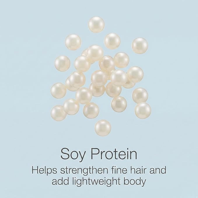 Professional Lightweight Volumizing Conditioner for Fine Hair – Soy Protein Formula for Volume, Softness & Shine, Detangling Care, Vegan & Paraben-Free