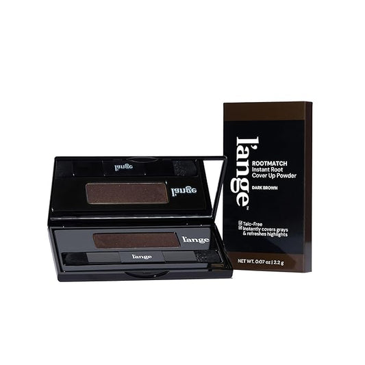 L'ANGE HAIR RootMatch Instant Root Cover Up Powder | Conceals Grays & Sparse Spots | Extends Highlights | Transfer- & Water-Resistant | For All Hair Types (Dark Brown)