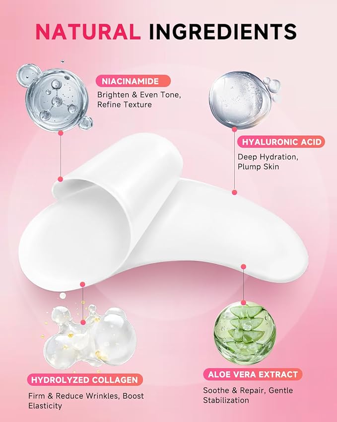 Vryioh 3 IN 1 Forehead, Smile Line & Under Eye Wrinkle Patches, Overnight Facial Wrinkle Treatment with Hyaluronic Acid, Collagen to Lift Lines for Women, 60 Patches