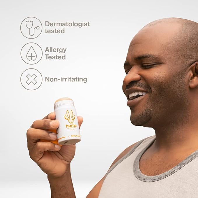 Hume Supernatural Aluminum Free Deodorant for Women & Men - Safe for Sensitive Skin - Probiotic, Plant-Based, Baking Soda Free, Aloe, & Cactus Flower, Anti Sweat, Stain & Odor - Amber Woods, 2 pack