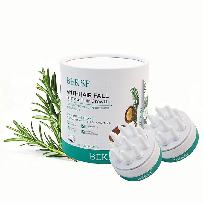 Rosemary Hair Oil, a lightweight rosemary essential oil spray, suitable for all scalps and hair, free of parabens and sulfate surfactants, 15ml. (2, 10.5ml)