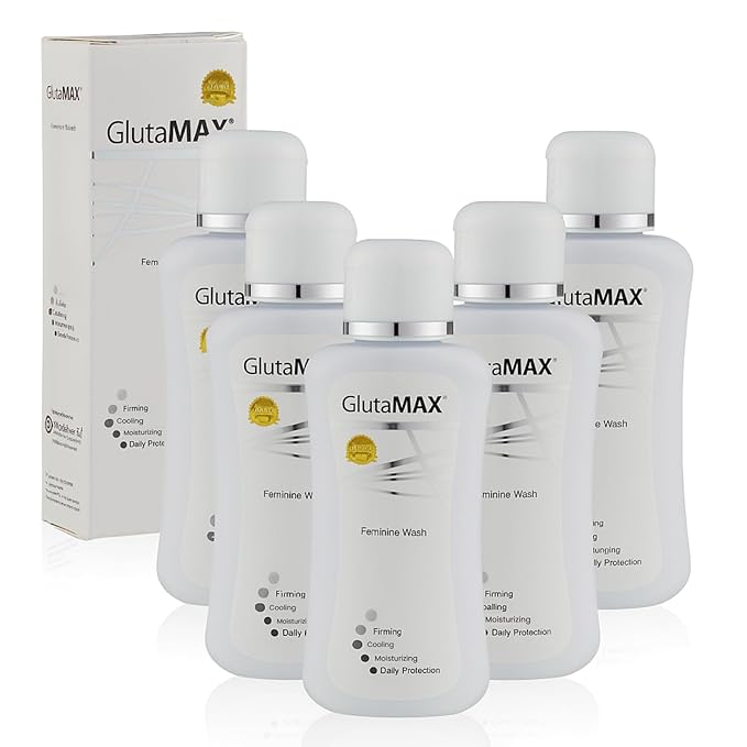 Tone and Firm Feminine Wash, Daily Hygiene with Glutathione Tea Tree and Collagen Intimate Cleanser for Women - 50ml x 5 Bottles