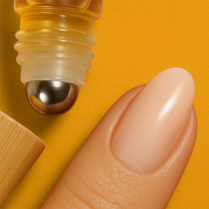 Cuticle Oil for Nail Strengthening and Growth – Hydrating, Vegan, Organic Formula with Jojoba & Vitamin E | 3 Signature Fragrances | 5mL Roll-On (0.17 Fl Oz, Sandalwood Fragrance)