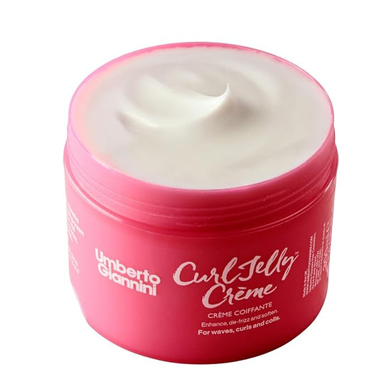Umberto Giannini Curl Jelly Styling Crème Cream 10.14fl oz - for Curls, Waves & Coils - Designed to de-frizz and deeply hydrate