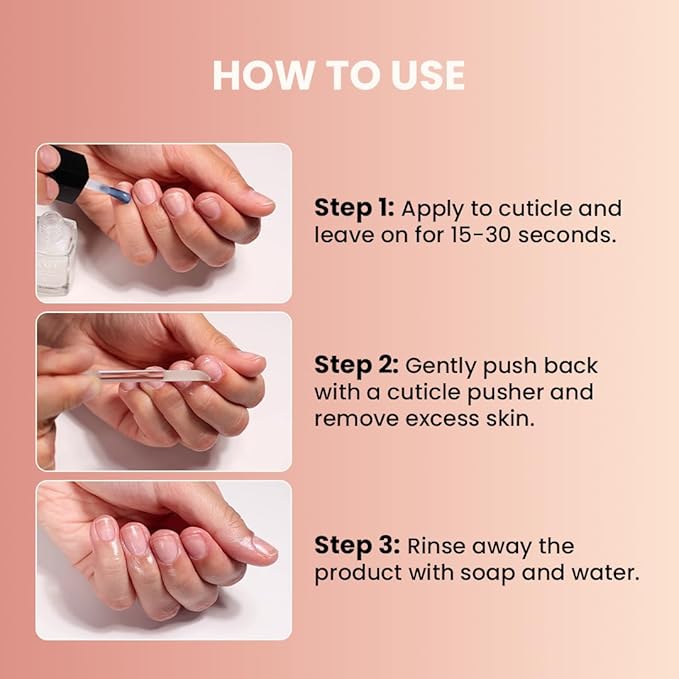 LONDONTOWN Fresh Glow Cuticle Remover - Instant Cuticle Remover Liquid - No Tool or Cutting Moisturizing Softening Nail Care for Dry, Damaged Cuticles, .40fl oz