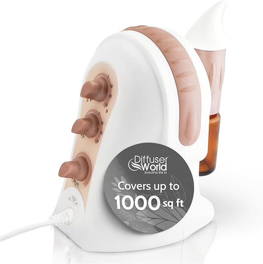 1000 Sq Ft Waterless Diffuser for Essential Oils, Made in USA Bronze Waterless Aroma Atomizer for Home Large Room Fragrance, Home Scent Machine, Air Aromatherapy with Adjustable Timer