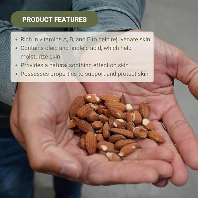 Nature Packaged Sweet Almond Oil - for Skin and Hair - Carrier Oil for Essential Oils Mixing - From EIR Oils' Farm in Mallorca, Spain - 1 Gallon