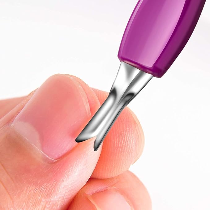 Cuticle Pusher Cuticle Trimmer Professional V Shaped Cuticle Remover Manicure Dead Skin Removal Tool Toe Nail Care for Home and Nail Shop (12Pcs)