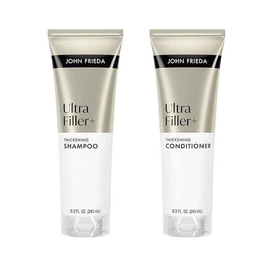 John Frieda ULTRAfiller+ Thickening Shampoo and Conditioner Set, Hair Thickening Conditioner and Shampoo for Fine Hair, 8.3 Fl Oz, Pack of 2