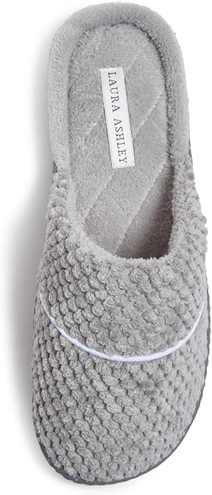 Laura Ashley Ladies Spa Rugged Slippers With Memory Foam Insole
