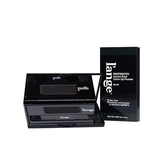 L'ANGE HAIR RootMatch Instant Root Cover Up Powder | Conceals Grays & Sparse Spots | Extends Highlights | Transfer- & Water-Resistant | For All Hair Types (Black)