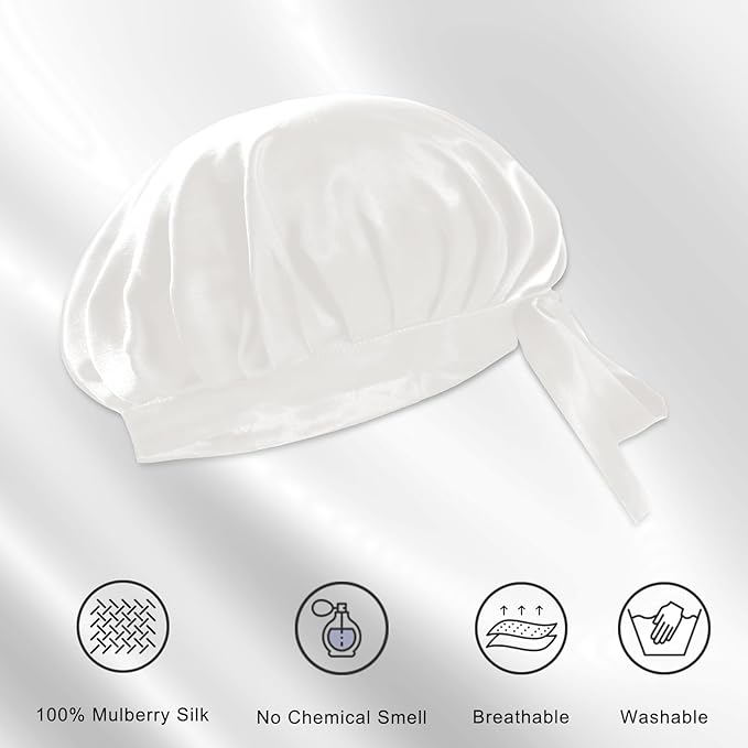 DAISYSILK 100 Pure Mulberry Silk Hair Bonnet for Sleeping Silk Hair Wrap for Women