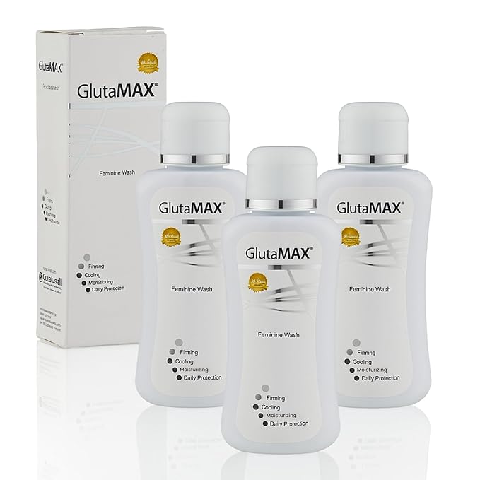 Tone and Firm Feminine Wash, Daily Hygiene with Glutathione Tea Tree and Collagen Intimate Cleanser for Women - 50ml x 3 Bottles