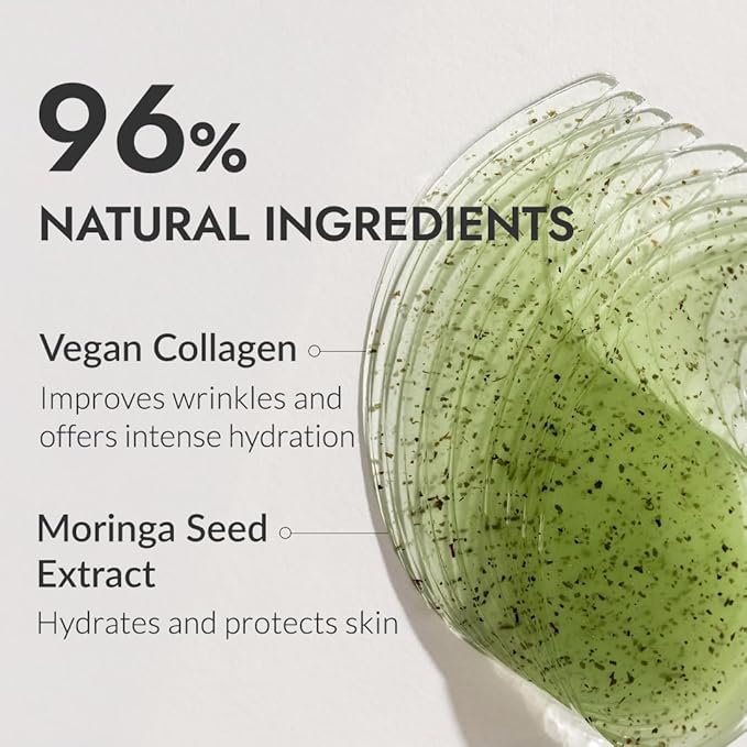 MIZON Phyto Plump Collagen Eye Gel Patch with Moringa, Triple Hyaluronic Acid, and Botanical Extracts for Brightening, Hydration, and Elasticity – 60pcs – Improves Vitality and Glow