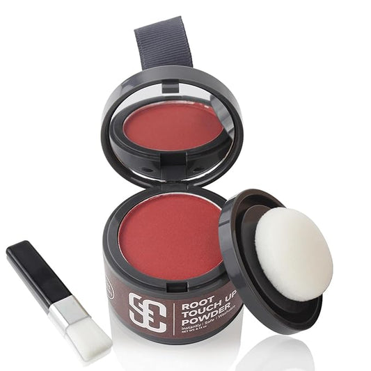 SOVONCARE Hairline Powder - Root Touch Up & Gray Hair Concealer for Men and Women, Instantly Covers Thinning Hair and Bald Spots, Natural-Looking Coverage Red
