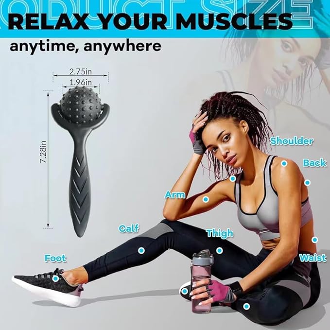 Cold Ice Face Roller Cold Massage Roller Ball CryoBall Facial Ice Globes Black 02