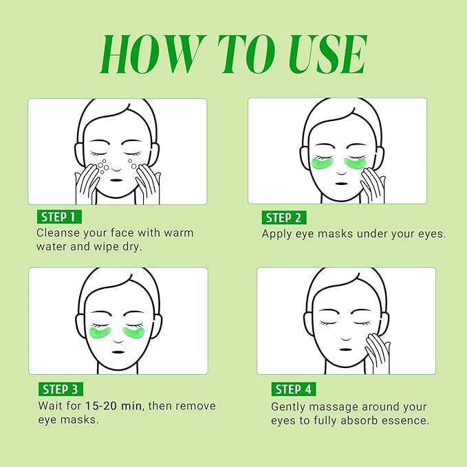 PEAUAMIE Under Eye Patches with Retinol and Aloe Vera Eye Mask for Dark Circles and Puffiness, Face Mask Skin Care Products 30 Pairs