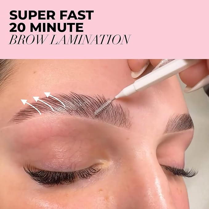 One V Salon Brow Lamination & Lash Lift Kit – 2-in-1 Eyebrow Lamination & Eyelash Lift Set | At-Home DIY Kit for Fuller Brows & Curly Lashes | up to 20 applications with All Tools Included