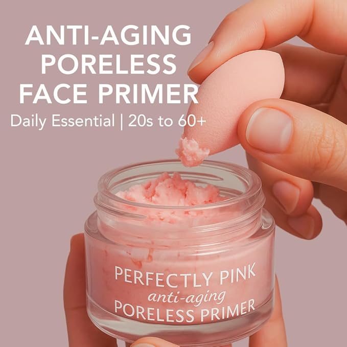 Perfectly Pink Poreless Primer Face Makeup Primer, Pore Perfecting, Mattifying, Line Smoothing, Long Lasting, Skin Blurring, Mature, Combination, Dry skin, Use before or after foundation, powder