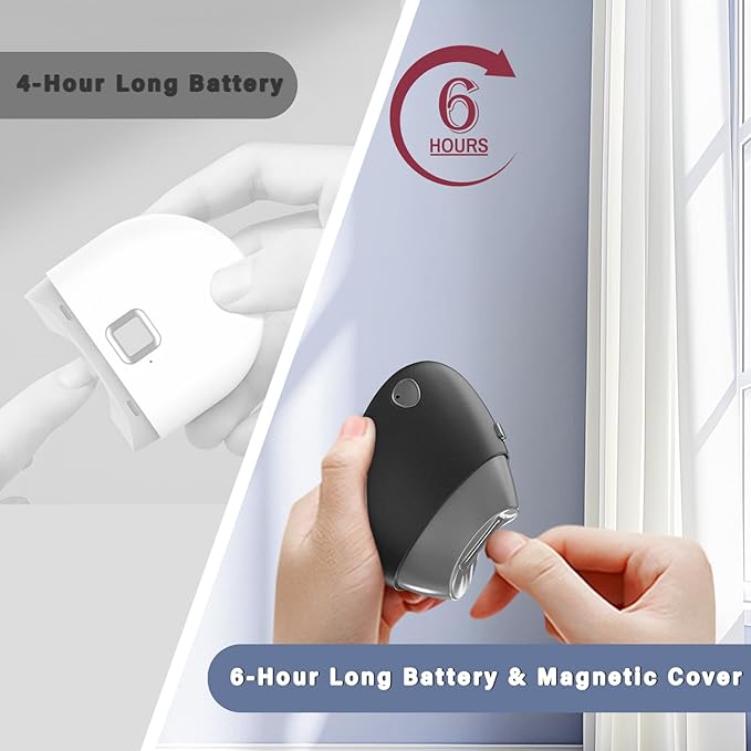 Electric Nail Clipper, Upgraded Toe Nail Clippers with Replacement Blade Heads, 2 Speeds, Magnetic Cover, Type-C Rechargeable, Automatic Electric Nail File for Thick Toenails, Adult, Seniors (Black)