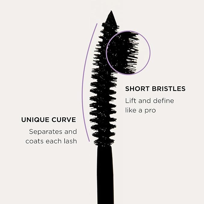 HALEYS Re-veal Lash Extension Mascara – Lengthening, Curling, Defining Black Mascara for Short and Straight Lashes – Smudge Proof, Non-Clumping, No-Flake Formula for Fuller, Longer Lashes