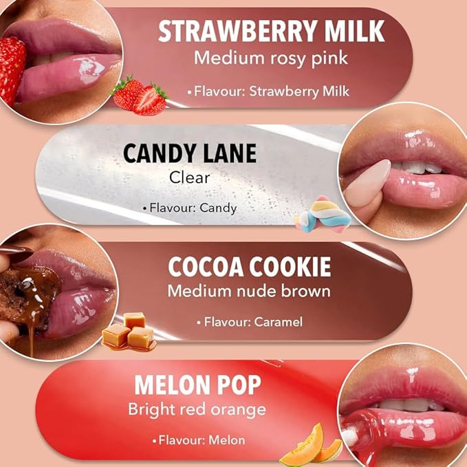 Tinted Lip Serum Melting Lip Balm, Hydrating Tinted Lip Balm For A Glossy Finish & Soft, Nourished Lips with Plumping Polypeptides, Supple Lips, Vegan & Cruelty-Free (01#Strawberry Milk)