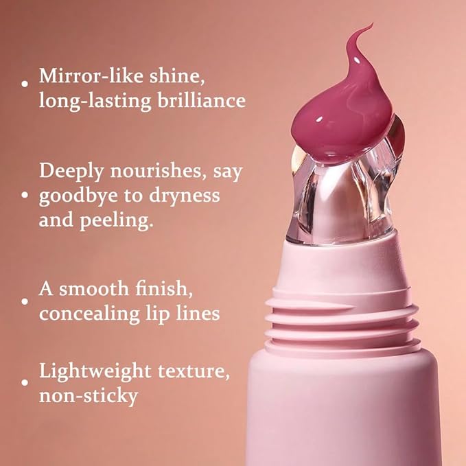 Tinted Lip Serum Melting Lip Balm, Hydrating Tinted Lip Balm For A Glossy Finish & Soft, Nourished Lips with Plumping Polypeptides, Supple Lips, Vegan & Cruelty-Free (01#Strawberry Milk)