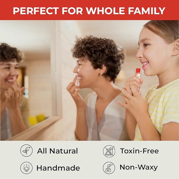 RaGaNaturals All Natural Tropical Moisturizing Lip Balm, Nourishing Lip Care For All Day Hydration, 100% Natural, Handmade with Love in USA, SuperFruit - Berries, Mango, Grapefruit (4 Pack)