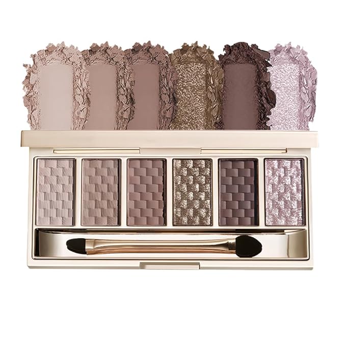 Cool Taupe Grey Nude Eyeshadow Palette – 6 Matte & Shimmer Shades, High-Pigment Blendable Long-Lasting Smokey Eye Shadow for Natural Everyday Makeup, Soft Glam & Mature Eyes, Paleta de Sombras de Ojos