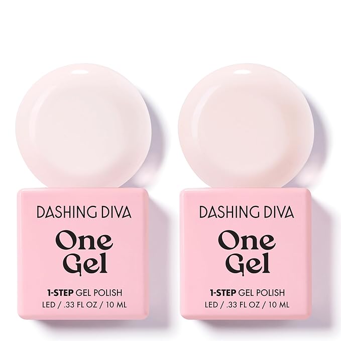 Dashing Diva One Gel Color Duo - Pinks - Pointe & Aristocrat - 3-in-1 Base Coat, Nail Color & Top Coat - Gel Nail Polish Set - Contains 2 Colors