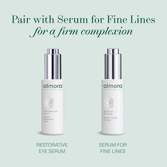 Almora Botanica Restorative Eye Serum, 30mL | Brightening & Firming Eye Treatment | Reduces Dark Circles, Puffiness & Fine Lines | Nutrient-Rich, Collagen-Activating Formula | Clean, Vegan Skincare