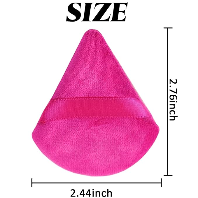 GXXMEI 30PCS Powder Puff Face Makeup Sponge Soft Velour Triangle Powder Puffs for Loose Powder Setting Powder Cosmetic Foundation Beauty Sponge, Stocking Stuffers Gift for Women (Pink)
