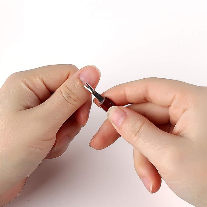 Allstarry 30 Pieces Nail Cuticle Trimmer Remover Plastic Handle Cuticle Pusher Rubber Nail Cleaner Double Head Dead Skin Cuticle Knife Removal Fork Nail art Tools for Girls Women and Men - Pink