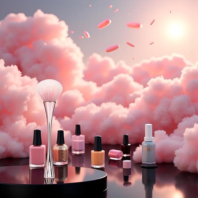 Rose Gold Nail Art Dust Powder Remover Brush, Nail Art Dust Cleaner Brush, Soft Cleaner Brush for Makeup, Nail Dust Brush for Acrylic Nails Manicure Brush for Women Birthday Gifts, Nail Dust Brush