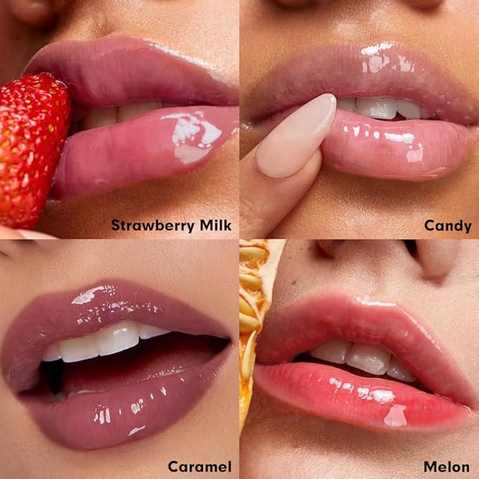 4Pcs Tinted Lip Serum Melting Lip Balm, Hydrating Tinted Lip Balm For A Glossy Finish & Soft, Nourished Lips with Plumping Polypeptides, Supple Lips, Vegan & Cruelty-Free (A05#01+02+03+04)