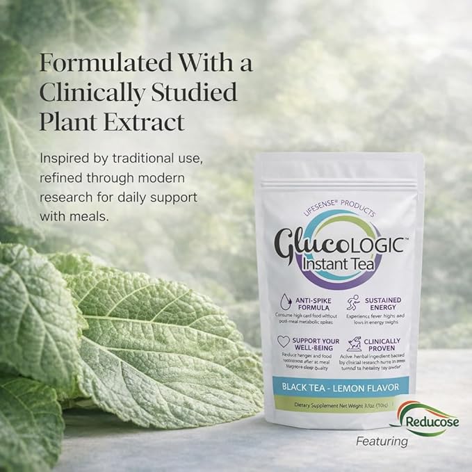LifeSense GlucoLogic Functional Tea – Post-Meal Glycemic Spike Support | White Mulberry Leaf Premium Tea Blend | Smart Carb-Blocker, Reduce Hunger & Cravings, Keto-Friendly (90 grams/30 servings)