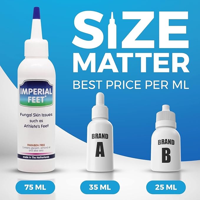 Imperial Feet Antifungal Skin Cream - Athletes Foot Treatment - Jock Itch Cream Extra Strength - Ringworm Treatment for Humans - Used by Professionals - XL 75 ML