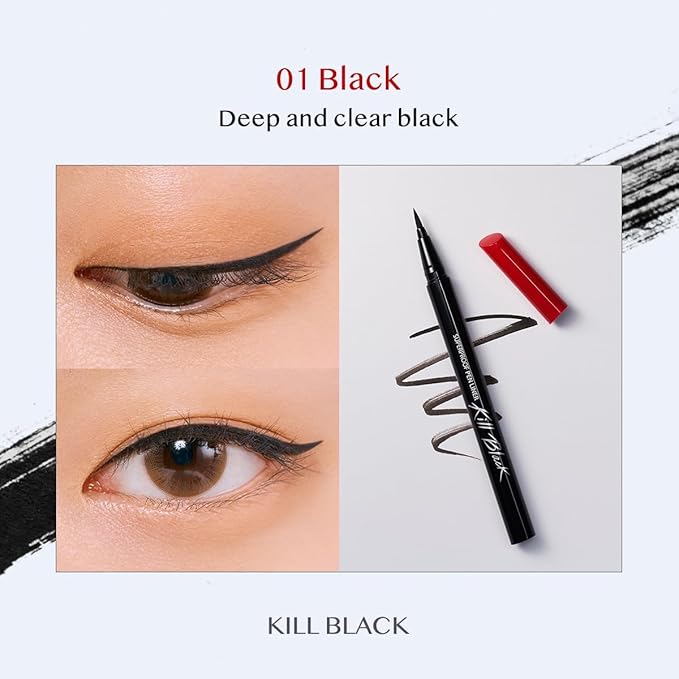 CLIO Superproof Pen Liquid Eye Liner, Precision Tip, Long Lasting, Smudge-Resistant, High-Intensity Color (001 BLACK (NEW))