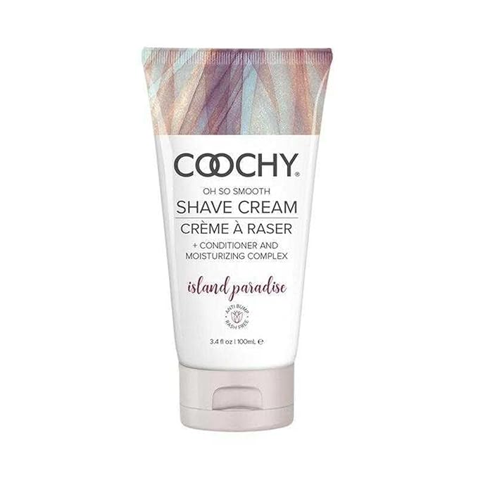 Coochy Shave Cream - Moisturizing Shave Lotion - Gentle Intimate Shaving Cream - For Bikini Area, Underarms, Legs & More - Rash-Free, Hydrating Formula - Island Paradise, 3.4 oz