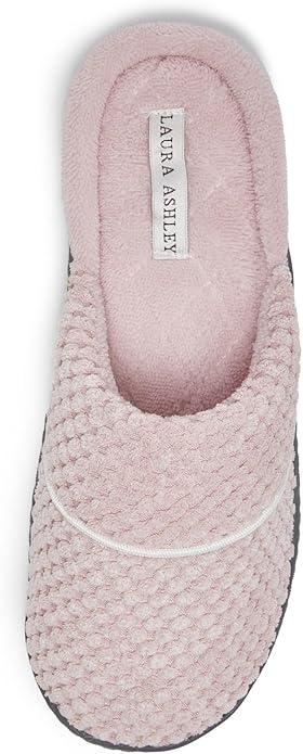 Laura Ashley Ladies Spa Rugged Slippers With Memory Foam Insole
