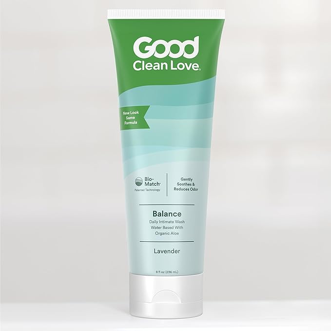 Good Clean Love Balance Feminine Wash, pH-Balanced Vaginal Moisturizer Cleanser for Women with Natural Ingredients, Gentle Cleansing Feminine Care Product, Reduces Vaginal Dryness & Odor,8Oz (2-Pack)