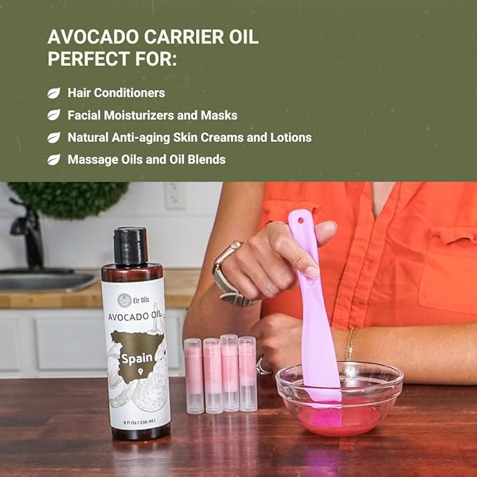 Nature Packaged Avocado Oil - Direct from EIR Oils Farm in Spain - 100% Pure Carrier Oil for Hair, Face, and Skin - Hand-Picked, Cold-Pressed Carrier Oil - (16oz)