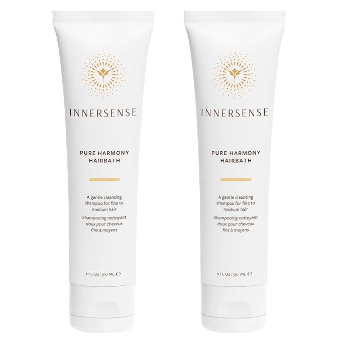 INNERSENSE Organic Beauty - Natural Pure Harmony Hairbath Shampoo | Cleansing, Detoxifying, For Oily Scalp | Non-Toxic, Cruelty-Free, Clean Haircare (2 Pack - 2 fl oz | 59.1 mL each)