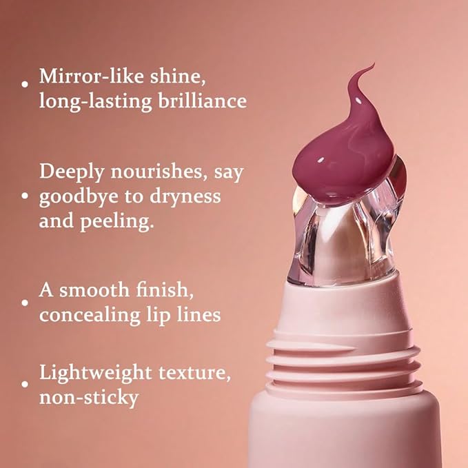 Tinted Lip Serum Melting Lip Balm, Hydrating Tinted Lip Balm For A Glossy Finish & Soft, Nourished Lips with Plumping Polypeptides, Supple Lips, Vegan & Cruelty-Free (03#Cocoa Cookie)
