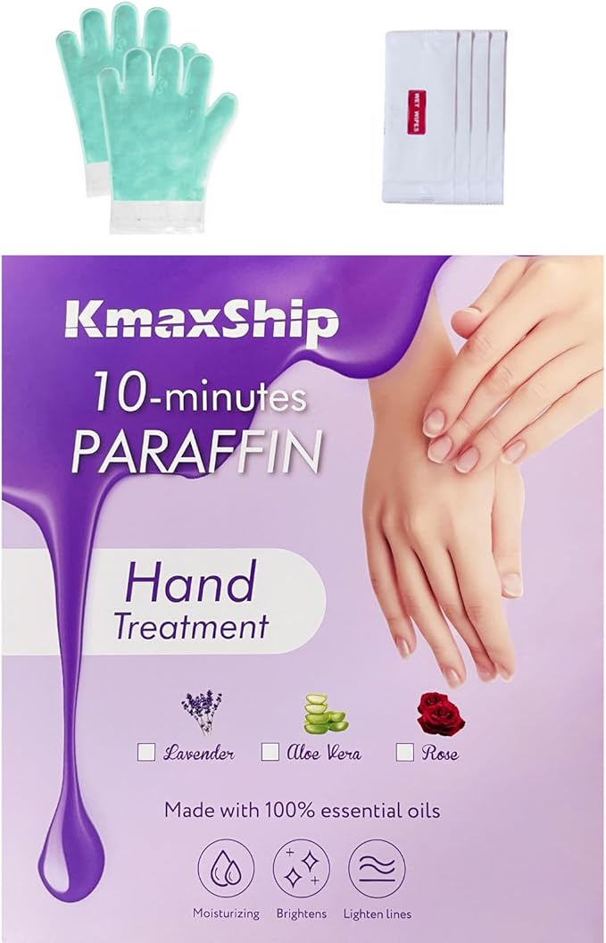 10-Minute Paraffin Hand Treatment, Home Hand Wax Spa Treatment Gloves, Aloe Vera, One-Pair