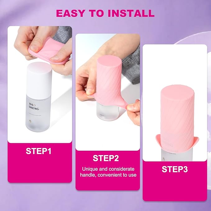 Bottle Covers for Travel, Leak Proofing, Travel Size Container Silicone toiletry sleeves, Leak Locks Travel Accessories for Shampoo Wash Body Bottles and other beauty and personal care(8pcs)