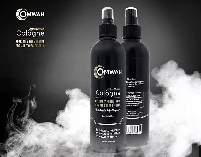 OMWAH Men’s After Shave Cologne For Men – Soothing Post Shave for All Skin Types, Large 16.9 oz Bottle, Non-Greasy Mens Cologne, Hydrating & Reduces Skin harshness, Long Lasting Freshness