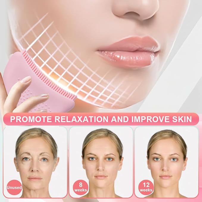 Silicone Face Lymphatic Brush – Ultra Soft Drainage Tool for Puffiness & Contour, Gentle for Daily Use & Sensitive Skin Friendly (1)