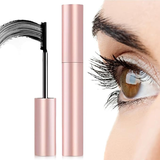 Waterproof and Non-Smudging Mascara, Lengthening and Curling Long-lasting Mascara for Fine Short Lash Women, Slim Brush Length Volumizing Curling Eyelash Lashes Mascaras for Lash Makeup (Black)